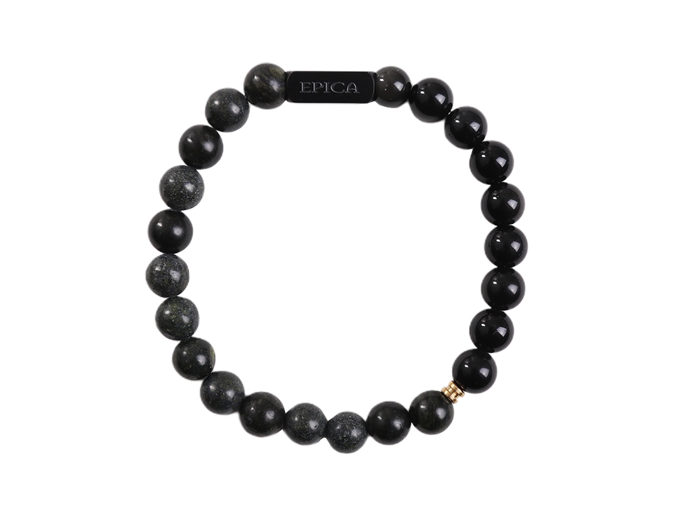 Obsidian unisex bracelet Black