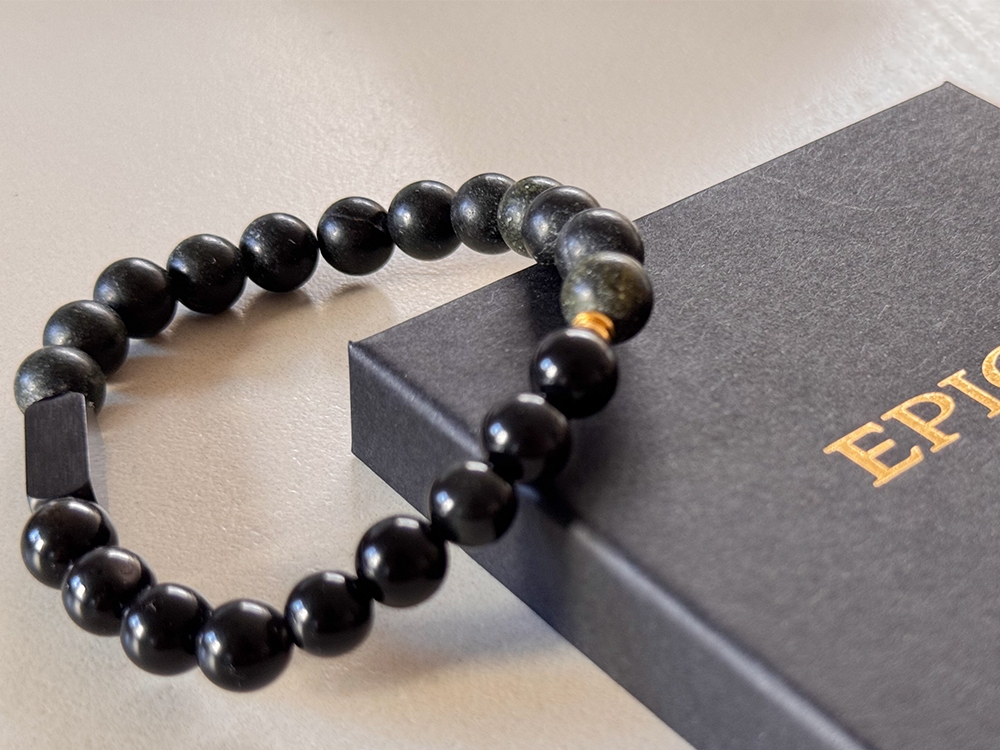 Obsidian unisex bracelet Black