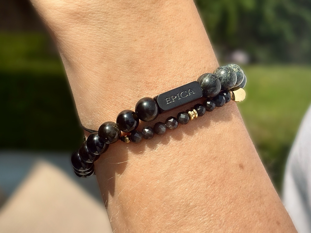 Obsidian bracelets combi Black