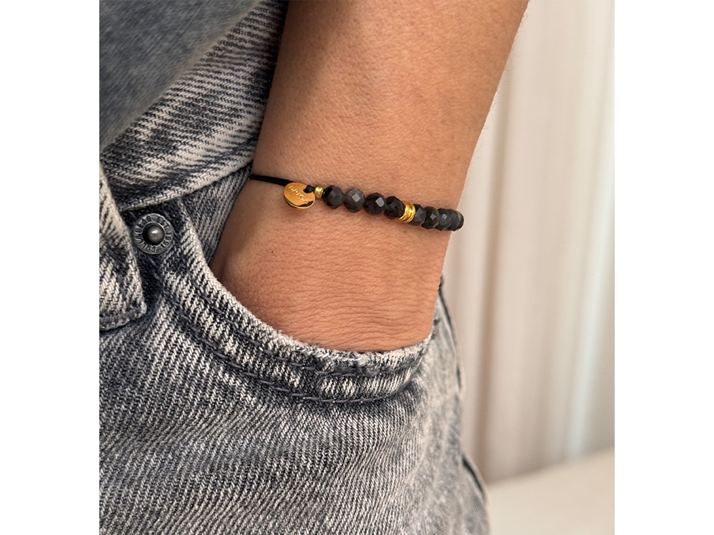 Obsidian women’s bracelet Gold