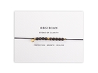 Obsidian women’s bracelet Gold