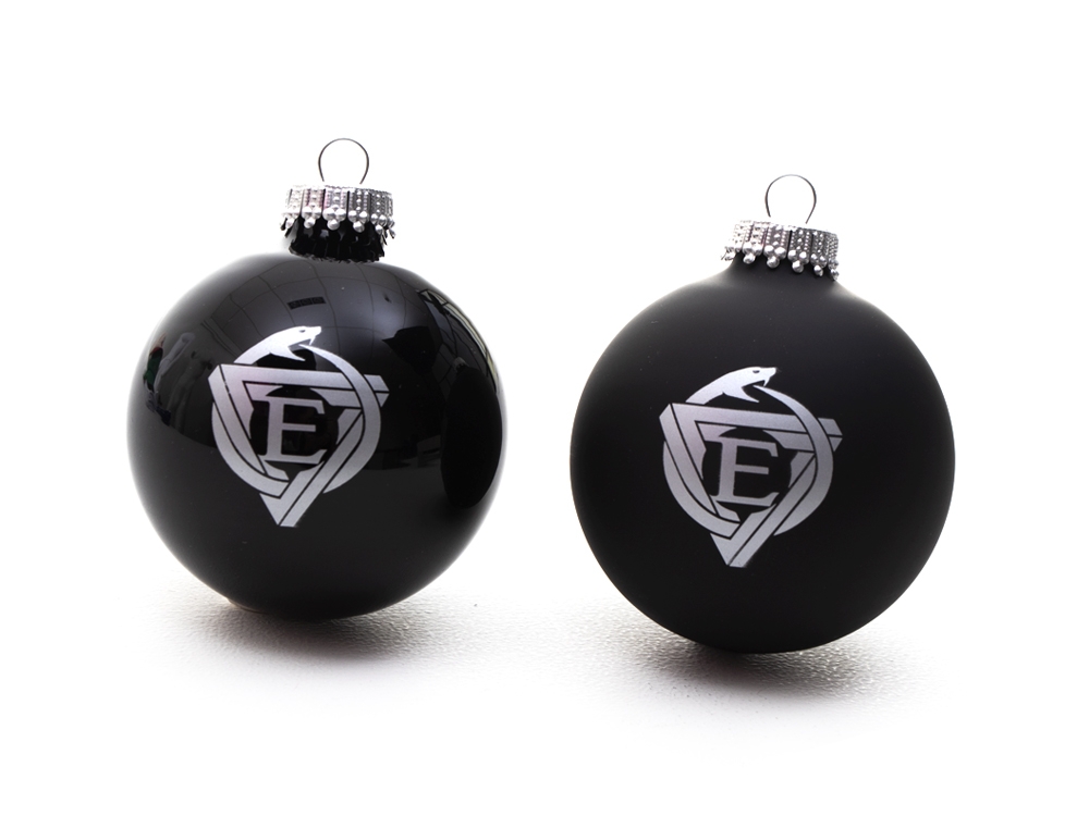 Logo Christmas Balls Black 2-pack